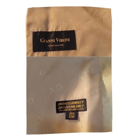 Gianni Vironi Unisex 48R/42W Longline Gold Satin Vest Formal Sleeveless Button - Picture 7 of 9